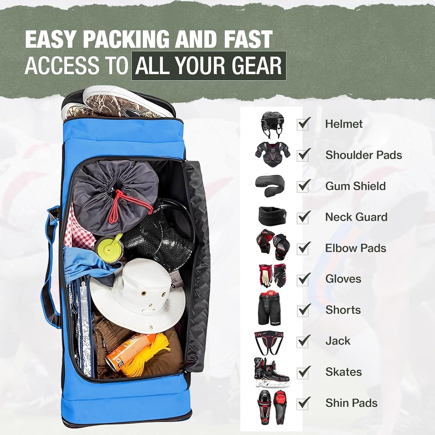 Heavy Duty Multi Pocket Durable Sports Gym Equipment Travel Duffel Bag